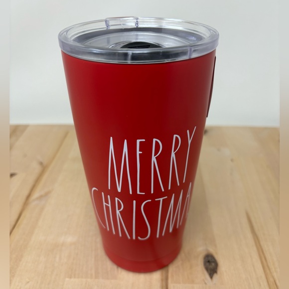 Rae Dunn Other - Rae Dunn MERRY CHRISTMAS Tumbler Red Stainless Steel Slide Lock Top New